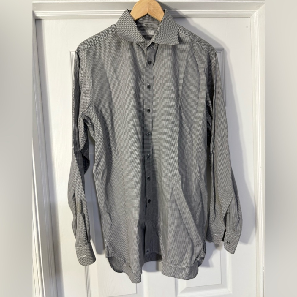Burberry Black and White Checkered Shirt